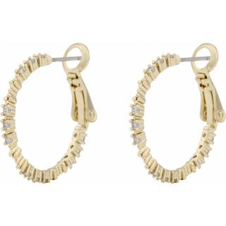 Snö Of Sweden Copenhagen Small Ring Earrings Gold/Clear 21mm