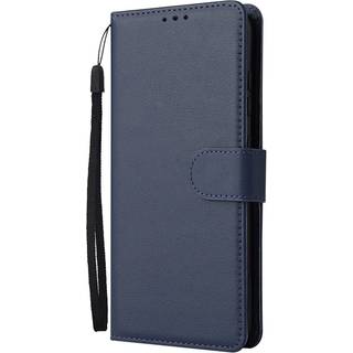 Xiaomi Redmi 10 (5G) Læder Flip Cover m. Pung og Strop - Blå