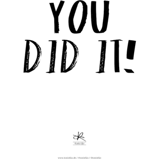 Kasia Lilja - You Did It! - Plakat - A4
