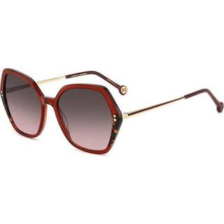 Carolina Herrera HER 0185/S YDC/M2 55 Solbriller Kvinder Burgunder - Transparent Burgundy Tortoise - 55mm