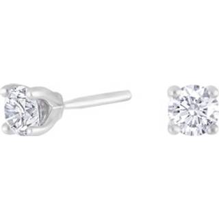 Siersbøl HEART 14 kt. hvidguldsørestikker dia. 0.30ct W/SI