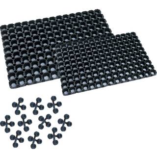 Ringmåtte Oct-O-Mat Gummi 80x120cm Sort Højde 23 mm Høj trafik Meget holdbar
