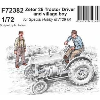 Zetor 25 Tractor Driver and village boy 1/72