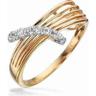 Scrouples - Elegant 14 karat guld ring med diamanter - 712046