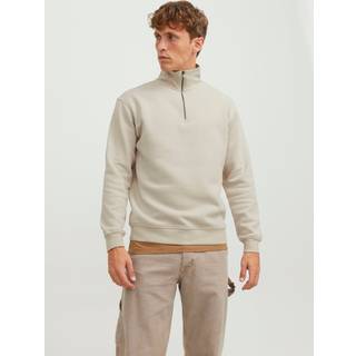 Ensfarvet Sweatshirt Med Halv Lynlås