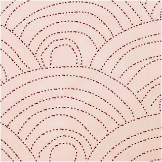 Druckstoff Jardin Japonais Wellen rosa 50x140cm - Rosa