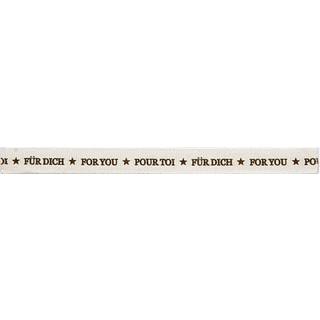 Ribbon For you weiß-grau 2m - Weiß, Grau