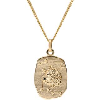 trendor 15404-08 Löwe Sternzeichen Gold 333 / 8K mit vergoldeter Silberkette
