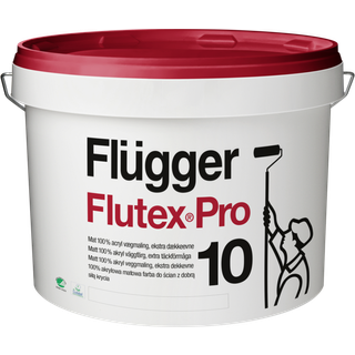 Svanemærket Vægmaling - Flügger Flutex Pro 10 10 L Råhvid S0500-N