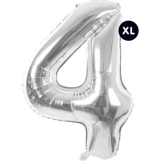 Folienballon Zahl silber 86cm