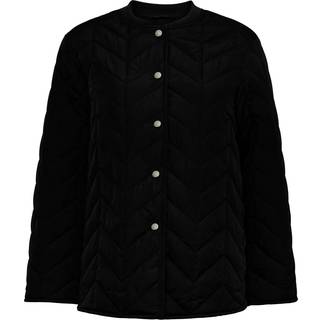 Fawn Short Quilted Jacket - Black - S - PIECES