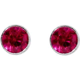 Schneider Basic Ohrstecker - Silber – Monatsstein Juli - SMO20 - pink