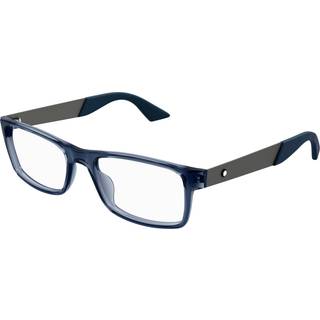 Montblanc MB0301O 002 54 Briller Mænd Blue - Transparent Blue - 54mm