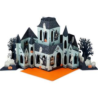 Hallmark Paper Wonder viselig Jumbo Halloween -kort eller midtpunkt (harmonika fold hjemsøgt hus)
