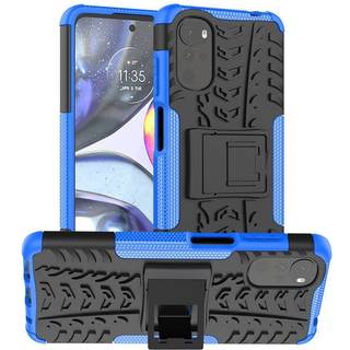 Motorola Moto G22 Håndværker Cover Cool Tyre m. Stander - Sort / Blå