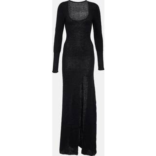 Jacquemus La Robe Dao mohair-blend maxi dress - black - XS