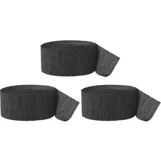Andaz Press Crepe Paper Streamer Hanging Party Decorations Kit 240-Feet Black 1-Pack 3-Rolls Farvet bryllup Baby Brudbrusebad f?dselsdagsforsynin