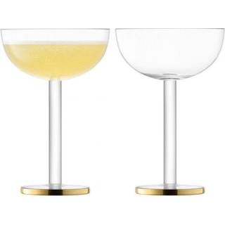 LSA International Glassware - 'Luca' coupe glass, set of two in Gold Glass