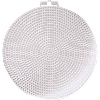 Plastikstramin rund 14,6cm 2 Stück - Weiß