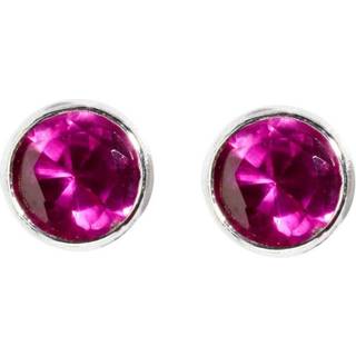 Schneider Basic Ohrstecker - Silber – Monatsstein Juli - SMO21 - pink