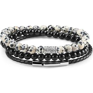 Raipur Hvidt & Sort Stenarmbåndssæt