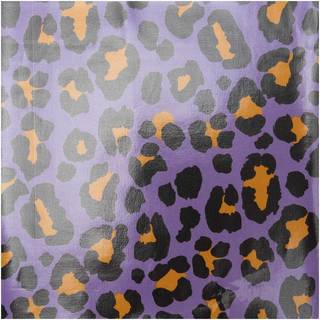 Stoffabschnitt PVC-Stoff Glossy Acid Leo lila 25x70cm - Lila