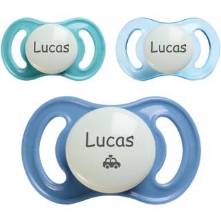 Esska Happy Mini Night, Str. 1 (0-6 Mdr.), Symmetrisk - Silikone, Sutter Med Navn