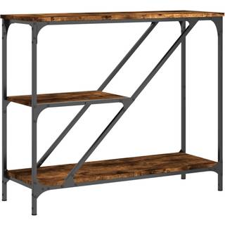 konsolbord 88,5x30x75 cm konstrueret træ røget sonoma-eg