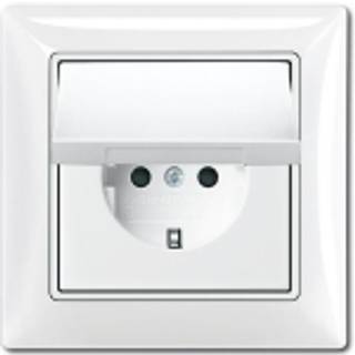B55 Schuko-Stikkontakt, Ip44, Blank Hvid Abb