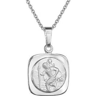 trendor 41872 Herren-Halskette mit Christophorus Anhänger 925 Silber