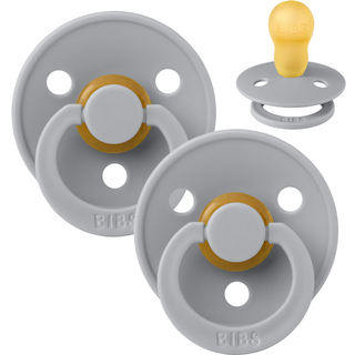 BIBS Rund Colour Sut - 2-Pak - Str. 3 - Naturgummi - Cloud/Cloud