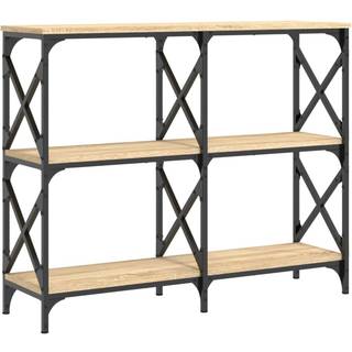 konsolbord 100x28x80,5 cm konstrueret træ sonoma-eg
