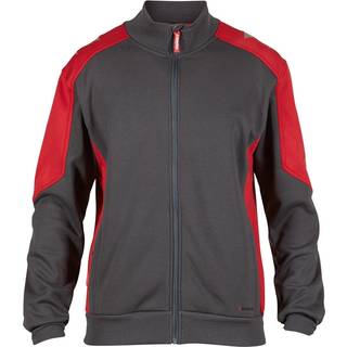 ENGEL Galaxy Sweat Cardigan med krave Antrazitgrå/Tomato Red 8830-233 6XL