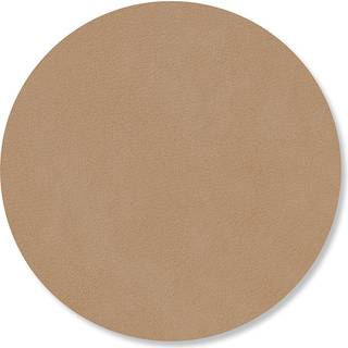 Lind Dna Circle Glasbordskåner Nupo 10 Cm - Dækkeservietter & Coasters Læder Nougat - 992037