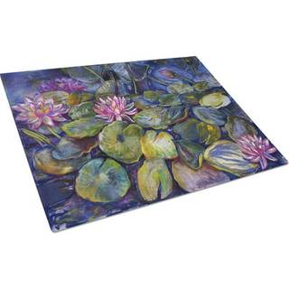 Caroline's Treasures DND0133LCB Waterlilies af Neil Drury Glass Cutting Board Stor dekorativt tempereret glas Køkkenskæring og serveringsplade St