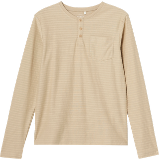 Name It Oxford Tan Bluse