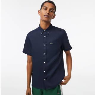 Lacoste Lacoste Normal pasform Kortærmet Hør Skjorter - Middel
