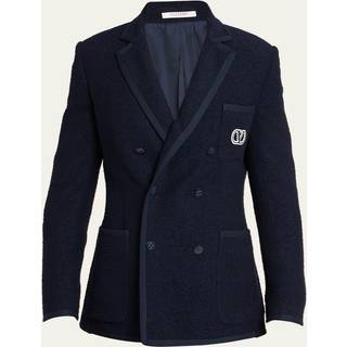 Valentino VLogo Signature tweed blazer - blue - EU 48