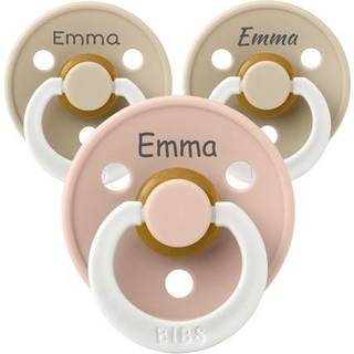 Bibs Colour Night, Str. 1 (0-6 Mdr.) , Anatomisk - Latex, Sutter Med Navn , 5-pak