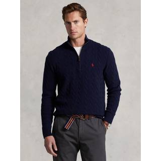 Polo Ralph Lauren Wool/Cashmere Cable Half Zip Hunter Navy
