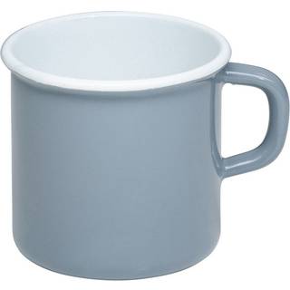 Riess Classic Pure Grey Becher / Topf mit Bördel 8 cm / 0,375 L - Emaille - Grau