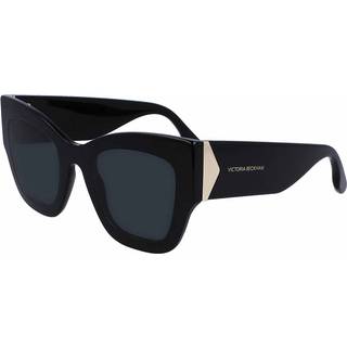 Victoria Beckham Kvinde VB652S 001 Solbriller Acetat Sort Grå Sommerfugl Normal Fotokromatisk
