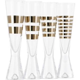 Tom Dixon Glassware - 'Tank' champagne glass gift set, set of four in CLEAR GLASS