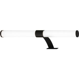 Runt LED-væglampe IP44 arm 4.000 K sort