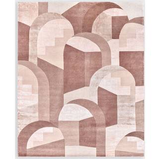 Illulian Rugs - 'Chirico' rug in multicolor 50% natural wool, 50% silk