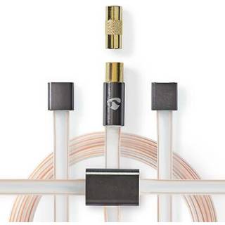 Nedis Coax Cable | IEC (Coax) Han | IEC (Coax) Han | Guldplateret | 50 Ohm | Uskærmet | 2.00 m | Fladt | PVC | Antracit | Box