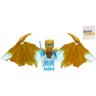 LEGO Ninjago Crystalized: Zane-drage-minifigur med sværd og shuriken, under 2 tommer