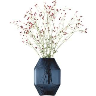 LSA International Vases - 'Rotunda' vase, sapphire, large in Blue Glass