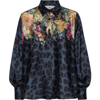Karmamia Elle Skjorte - Navy Flower Leopard