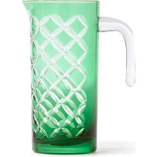 POLSPOTTEN Serving And Trays - 'Cuttings' pitcher in Dark green Glass